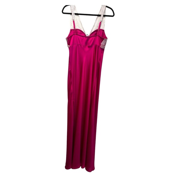 Free People Intimately Lace & Satin Maxi Slip Dress | Fuchsia Pink | Size S - Picture 5 of 9